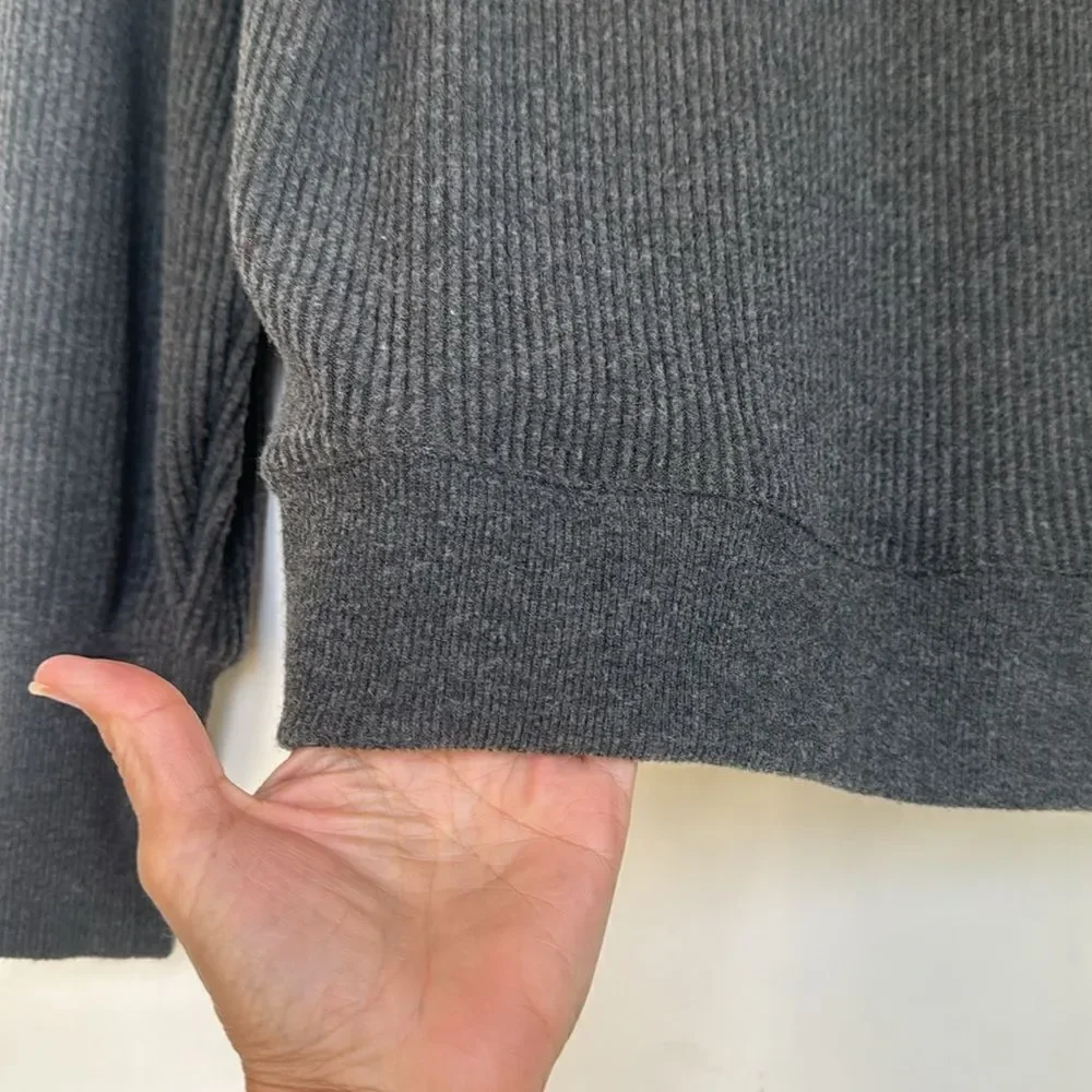 Ribbed With Slight Balloon Slleve Pullover Top By J Crew